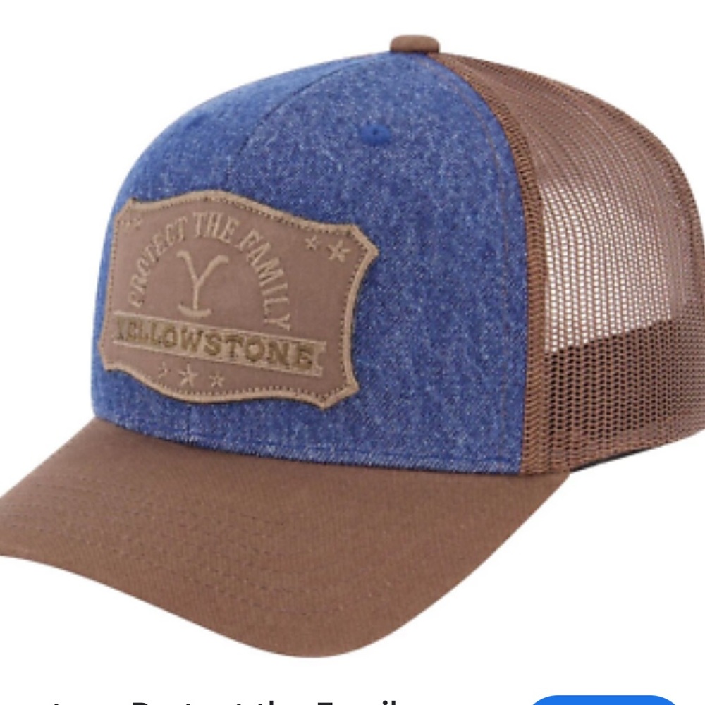 Yellowstone blue and Brown Cap hat men’s onesize SnapBack - Picture 3 of 3